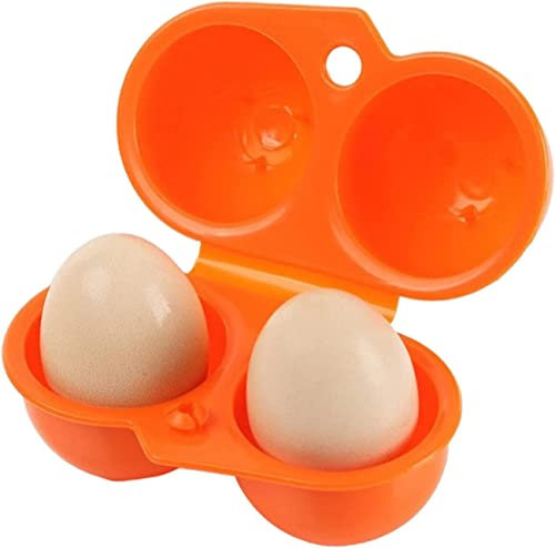 Pro-Noke Portable Egg Storage Box - 2 Egg Case Carrier Tray - Barbecue & Picnic Supplies - Egg Container Hard Boiled Egg Holder Camping Carrier