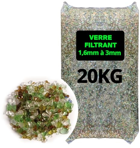 SABLO GRANULATS 20KG Verre filtrant 2 à 5mm pour Piscine