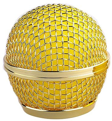 1PC Microphone Ball Mesh Grille For Beta58 Microphone Accessories Head Replacement Electroplating Gold Color Microphone Grille Ball Cover