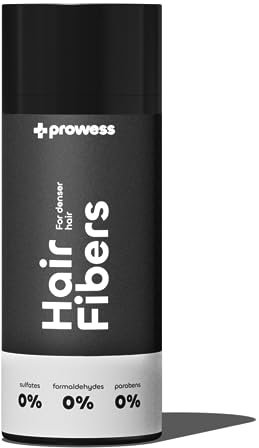 Prowess Streuhaar Ansatzpuder - Natürliches Haarpuder zur Haarverdichtung für Frauen und Männer - Farbe Dunkelbraun - Ansatzspray für sofortige Fülle, Haaransatz kaschieren, Hair fibers, 2x 27,5g