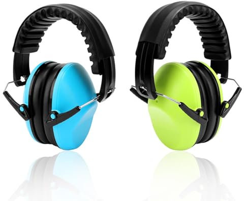 AUTUUCKEE 2 protectores auditivos para niños, orejeras, protectores auditivos con reducción de ruido, auriculares con cancelación de ruido para niños, niñas, niños pequeños y niños de 3 a 16 años, SNR