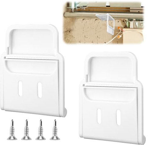 Tinoaly Lot de 2 Supports Capteur de Porte Garage pour Ring Alarme, Support Montage Durable pour Porte Garage Accessoires Sécurité avec Vis Installation Facile