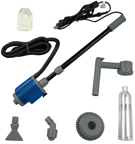 BONJUME Limpiador De Grava para Acuarios, Aspirador De Lodos Limpiador Eléctrico De Grava Y Arena para Acuarios Juego De Limpieza para Cambios De Agua Lavado De Arena Filtración Y Circulación De Agua