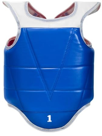 Gilet de Protection Réversible pour La Poitrine et le Corps, Gilet de Protection Réversible Taekwondo, Plastron de Boxe Protection, pour Coups Poing Violents Entraînement de pour Enfants Adultes, S