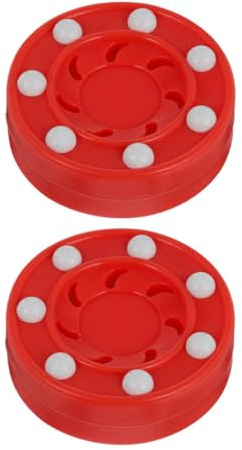 PACKOVE Discos de Hockey sobre Patines 2 Piezas Deslizamiento Controlado Núcleo Antichoque para Entrenamiento y Partidos en Pista Cubierta y Exterior