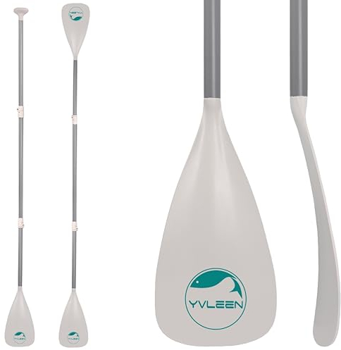 YVLEEN SUP-paddel i legering – justerbar stående paddelbräda paddel – 3-delad eller 4-delad flytande kajakpaddel