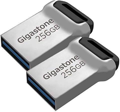【GIGASTONE】Z90 256GB 2 Pack USB 3.2 Gen1 Flash Drive, Mini Fit Metal Waterproof Compact Pen Drive, Reliable Performance Thumb Drive, USB 2.0/3.0/3.1 Interface Compatible