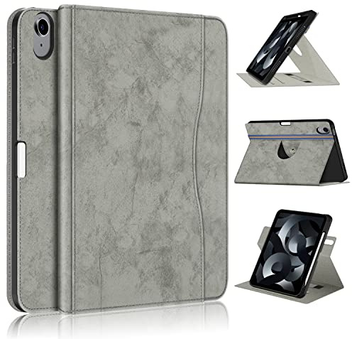 TOPCASE Kompatibel med iPad 10:e generationens fodral 2022, smart stativfodral iPad 10.9-fodral med pennhållare, grå