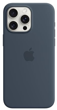 Apple iPhone 15 Pro Max Silikon Case mit MagSafe – Sturmblau 
