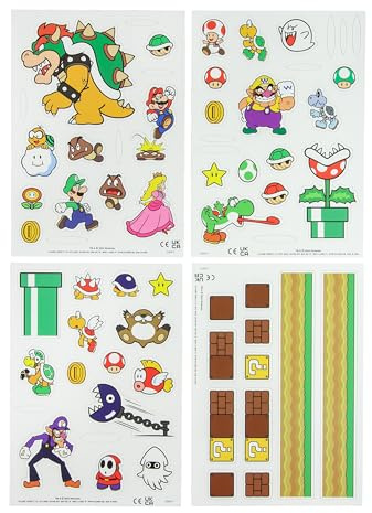 Imanes de refrigerador Super Mario Bros - Producto oficial Nintendo, set magnético de 63 personajes icónicos de Mario, decoración retro para pizarras, neveras y taquillas