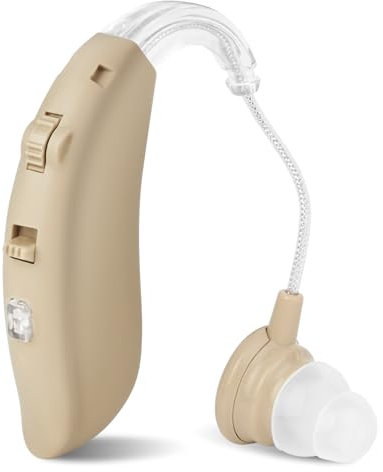 Aolso Rechargeable Digital Sound Amplifiers for Seniors, Behind The Ear Sound Amplifier Voice Enhancer Device with Noise Cancelling, Sound Enhancer Personal Audio Amplifier with Volume Control