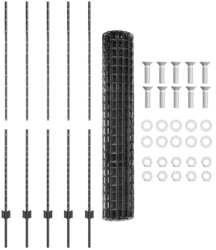 vidaXL Euro Staket med Stöd 10 x 1,5 m PVC-belagda stål Grå Mesh