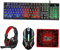 MERRYHAPY Ensemble Clavier-Souris Rétroéclairé pour Jeux et Bureau Casque Tapis de Souris Compatible Pc et Portable Pratique et Confortable Noir