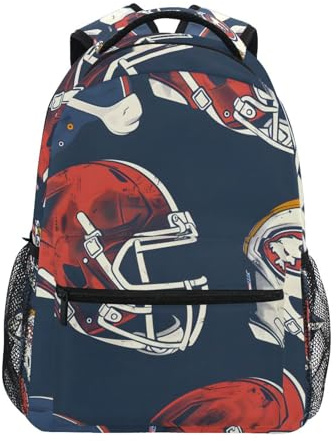 Cascos De Fútbol Americano Mochila Unisex Mochila Del Ordenador Ligera Mochilas Para Trabajo Viaje Vuelta Al Cole 29X40Cm