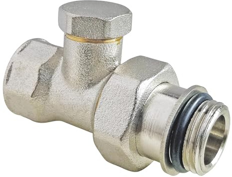 SOMATHERM FOR YOU, Té de réglage nickelé à visser femelle 3/8 auto-étanche pour radiateurs - Équilibrage des émetteurs, installation facile, compatible avec tous les radiateurs 3/8