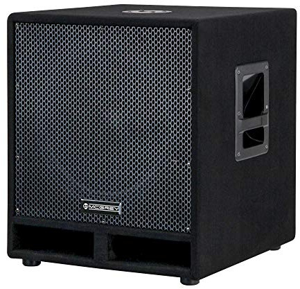 McGrey PAS-115 Subwoofer pasivo de 15, 300W RMS, 4 Ohm, 45 Hz-1.5 kHz, Conexiones Jack y SPK, Caja Robusta de Madera.
