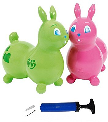 Raffy Hüpfttier + Pumpe von ATC, Set, Rody Hüpfpferd Sprungpferd Cavallo Ledraplastic Gymnic (grün)