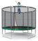 Ampel 24 Trampolin Outdoor Ø 305 cm, GS-Zertifikat, Komplettset mit Randabdeckung und Sicherheitsnetz, 8 gepolsterten Stangen, Belastbarkeit 150 kg