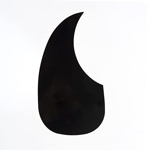 Musiclily Teardrop Form Akustikgitarre Schlagbrett Selbstklebender Pickguard für Linkshände Martin D28 Style Akustikgitarre, Schwarz