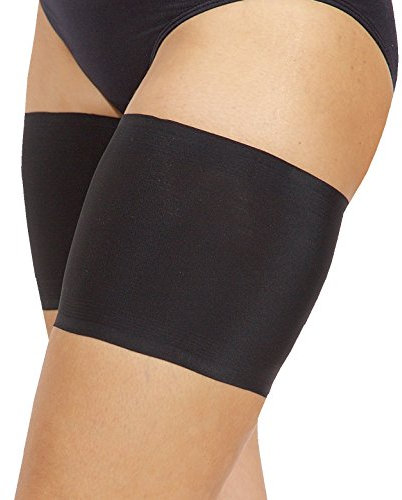 Bandelettes Original Fasce Antisfregamento per Cosce – Design Elastico Brevettato – Comode, Antiscivolo e Delicate sulla Pelle – Unisex, Taglia D (X-Large, 68–72 cm), Nero