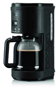 Bodum 11754-01EURO-01 BISTRO Programmierbare elektrische Kaffeemaschine mit Permanentfilter, 900 W, 12 Tassen, 1,5