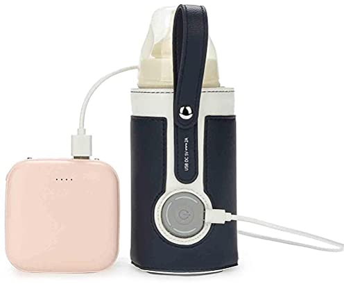 Rvtkak Flaschenwärmer USB, Tragbare Babyflaschenwärmer mit Temperatur Flaschenwärmer Baby Unterwegs Baby Tasche Baby Bottle Warmer Wärmeisolierung Tasche Die