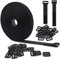 Attache Volet Roulant de 15m Avec 50 Boucles, Attache Cable Scratch de Longueur de Coupe Libre 2 Cm de Large, Rislan Fixation Noir pour Bureau à Domicile et Jardin