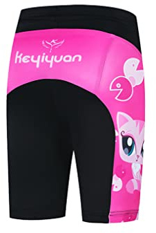 Weimostar Fahrradhose gepolstert Kinderfahrradunterwäsche Kinderfahrrad MTB Hose Junge Mädchen Racing Reitbekleidung Uniform Pink M