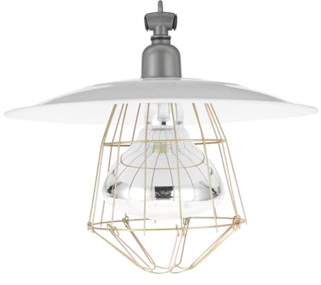 Piglet Heat lamp Poultry Thermostat lamp Heating lamp Brooding Heat Preservation lamp pet Thermostat lamp Poultry Heat lamp Insulation Grille lamp Socket Warm lamp Glass ( Color : As Shown , Size : 29