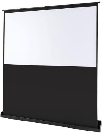 170 X 200cm ÉCran de Projection 80 16:9 HD Portable ÉCran Videoprojecteur Au Sol Projecteur éLectrique Toile LED Hauteur Réglable pour Home Cinéma