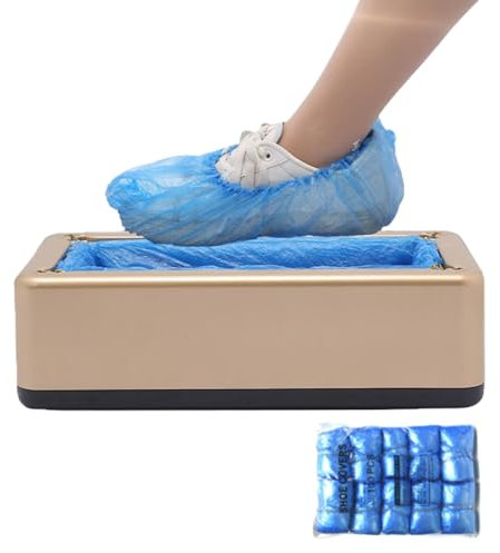 Dranng Dispenser per Copriscarpe | Set di Copriscarpe Automatici Portatili con 100 Copriscarpe, Copriscarpe Antiscivolo Impermeabili per La Fabbrica Ospedaliera Domestica