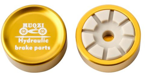 Yutuing Fahrrad-Hydraulische Scheibenbremskolben-Kits, für Shimano SLX XT XTR Bremssattel, Aluminiumlegierung, kein Keramikzubehör, 2 Stück Kolben für einen Bremssattel-Service (Gold)