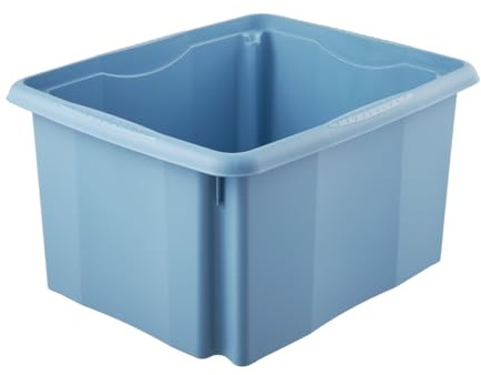 keeeper Aufbewahrungsbox mit Dreh-/Stapelsystem, 24 l, 41 x 34,5 x 22 cm, Emil Eco Line, Blau (Eco Sky Blue )