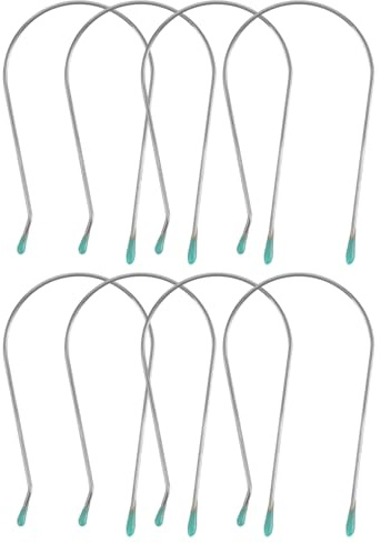 Hohopeti Lot de 8 Pinces Chauffantes de Remplacement pour Bigoudis Électriques, Clips U en Acier Inoxydable 304, Diamètre 4,45 Cm, Accessoires Coiffure pour Boucler Cheveux, Usage