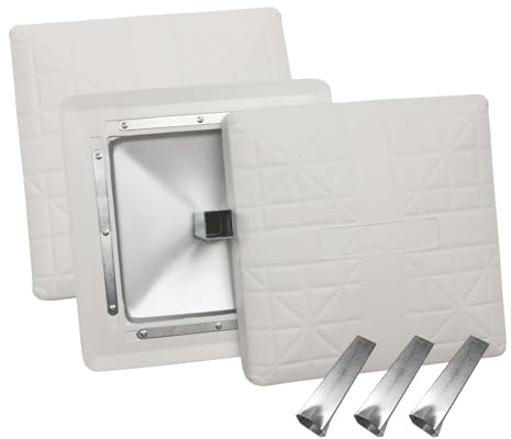 Champion Sports Pro Anchored Baseball Base Set With Bolted Stanchion- For All Levels of Baseball and Softball - Set of 3 Heavy-Duty Bases and Anchors,White