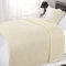 Dreamscene Cream Throw Blanket for Sofa, Soft Cosy Warm Honeycomb Waffle Mink Fleece Blanket for Bed Travel Blankets Faux Fur Fluffy Single Fleece Throw, 125 x 150cm