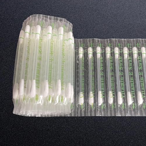 50pcs Vitamin E Lips Oil Swabs Stick Disposable VE Cotton Swab Protect Lip Gum Anti-Dry Moisture for Use Before Teeth Whitening (50 Pcs)