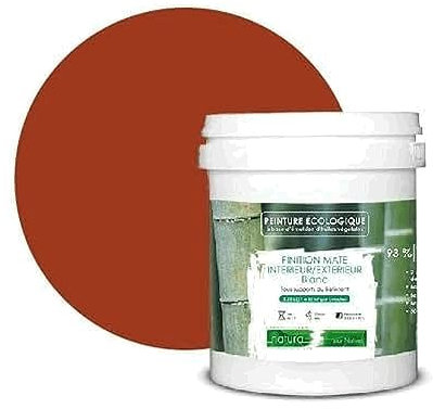 BOX DECO COULEURS Peinture naturelle écologique intérieur extérieur aspect mat Natura - 1L, Rouge Terracotta