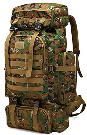 NBVNBV Notfallrucksack wasserdicht Fluchtrucksack 80 L, Wanderrucksack Große Kapazität Militär Taschen Für Männer Reisen Camping Jagd Trekking Klettern Rucksack