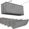 Geovne Toldo Ondulado Gris,Cubierta de Sombra Extensible,Toldo Permeable en Forma de U,Cubierta de Sombra Anti-UV 90%,Tela de Toldo,con Kit de Montaje,para Techos de Patio (1.7x6m/5.5x19.7ft)