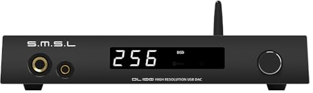 S.M.S.L DL100 Audio DAC Verstärker 4xCS43131 Chips Hi-Res Kopfhörerverstärker PCM32bit/768kHz Hi-Fi Audio Stereo Empfänger Bluetooth5.1/USB/Optisch/Koaxial/HDMI Eingang THD+N0,00009% mit Fernbedienung