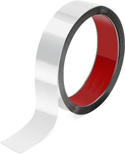Ruikcoll Wandleiste, Selbstklebend, Zierleisten, für die Dekoration von Zimmern und Wohnräumen (4cm-Silver)