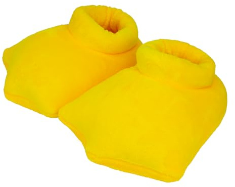 NICEYEA Plush Home Slippers Novelty Animal Slippers Duck Paw Shoes Fluffy House Slippers Halloween Christmas Cosplay Costume (Yellow, UK Footwear Size System, Adult, Women, Alpha, Medium, One Size)