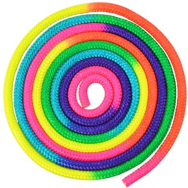Springseil Rhythmische Sportgymnastik, Gymnastikseil Springseil Springschnur Pferdeleine Kinder Gymnastik Seil Regenbogen Farbe, für Fitness Aerobic Rhythmische Gymnastik Kunstseil Sporttraining