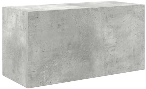 vidaXL Bad-Wandschrank Betongrau 60x25x30 cm Holzwerkstoff, Bad-Hängeschrank, Hängeschrank Badezimmer, Wand-Badschrank, Hängeschrank Bad