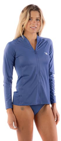 Long Sleeve Zip-Up Rashguard with UPF 50+ Sun Protection - Quick Dry, Moisture-Wicking Swim Shirt for Outdoor Water Activities
