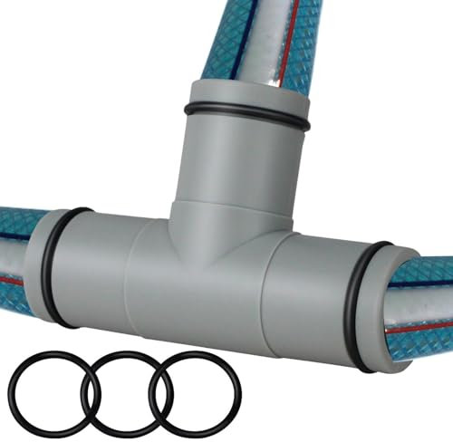 Conector de manguera de piscina profesional, adaptador de manguera de piscina de 32 mm, extensión de bomba de drenaje de polipropileno, tipo T roscado y ajuste recto, 3,2 x 6,8 x 10,5 cm, piscinas de
