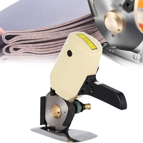 QIeAny Utensile Elettrico per Il Taglio di Tessuti, Taglierina Elettrica per Tessuti Senza Fili, Base Ispessita, Macchina da Taglio Elettrica Portatile, Affilatura Automatica dei Coltelli,A