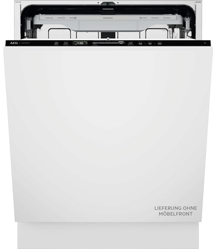 Vollintegrierter AEG 8000 Geschirrspüler, 60cm, smarte WiFi Spülmaschine, vielseitige Körbe & sichere Glasreinigung, 38 dB mit ExtraSilent, Innenbeleuchtung, nur 8,4L Wasserverbrauch, GI8200A2TC