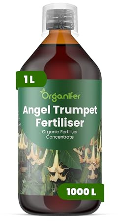 Flytande gödsel för änglatrumpet 1L – Organisk flytande gödsel för riklig blomning & starka rötter – Främjar stjälkar & vitalitet – Organifer